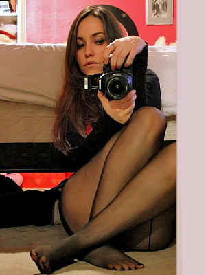Amateur teen girls taking a selfie in pantyhose